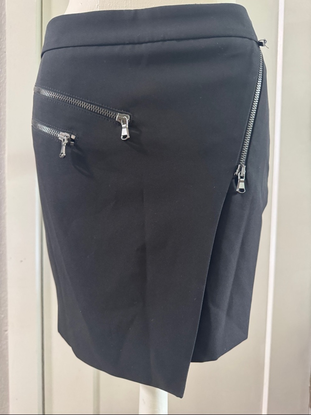 Liu Jo Black Mini Skirt with Statement Zippers